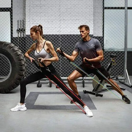 11-Piece Set: Gym Pull Rope Exercise Resistance Bands