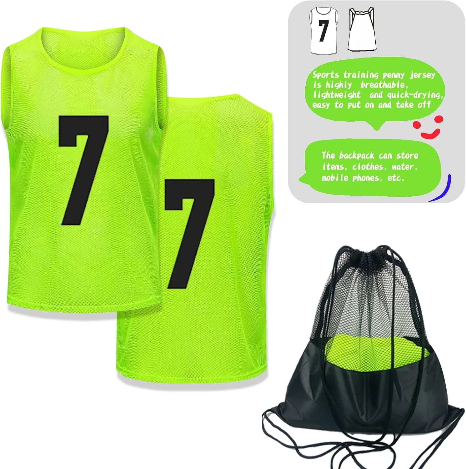 12 Pack Team Pinnies Scrimmage Vests Practice Jersey for Men Pennies for Sports Soccer Jerseys for Adult Youth