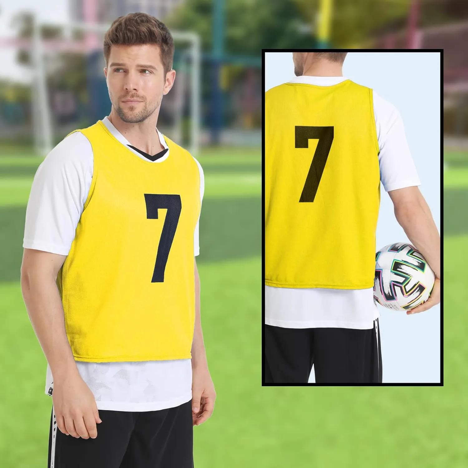 12 Pack Team Pinnies Scrimmage Vests Practice Jersey for Men Pennies for Sports Soccer Jerseys for Adult Youth