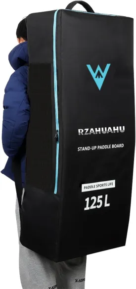 125L/105L Inflatable Paddleboard Backpack Oxford Cloth Waterproof Tear-Resistant SUP Surfboard Backpack Stand-up Paddleboard Bag for Surfing Kayaking Beach
