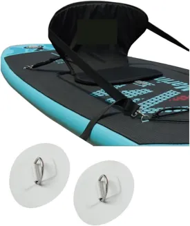 Boat Seat Cushion Back Rest Seat for Stand Up Paddle Board for SUP Board Inflatable Boat Sport Kayak Adjustable (Color : Seat x 2 D Ring Size : 1)