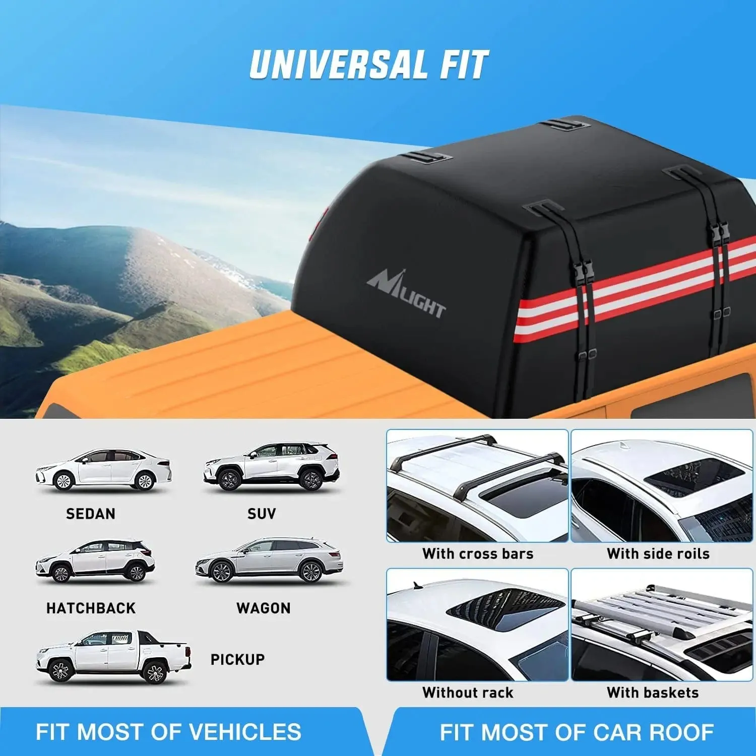 Car Roof Bag 15 Cubic Feet