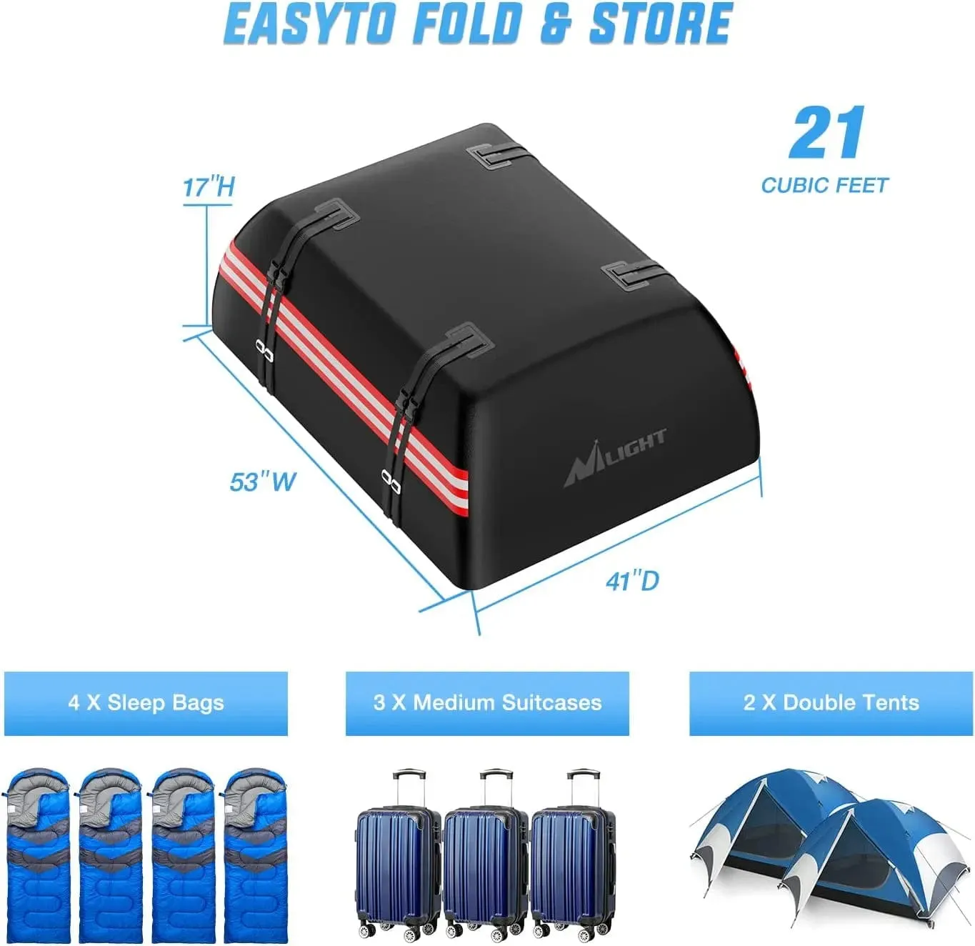 Car Roof Bag 21 Cubic Feet