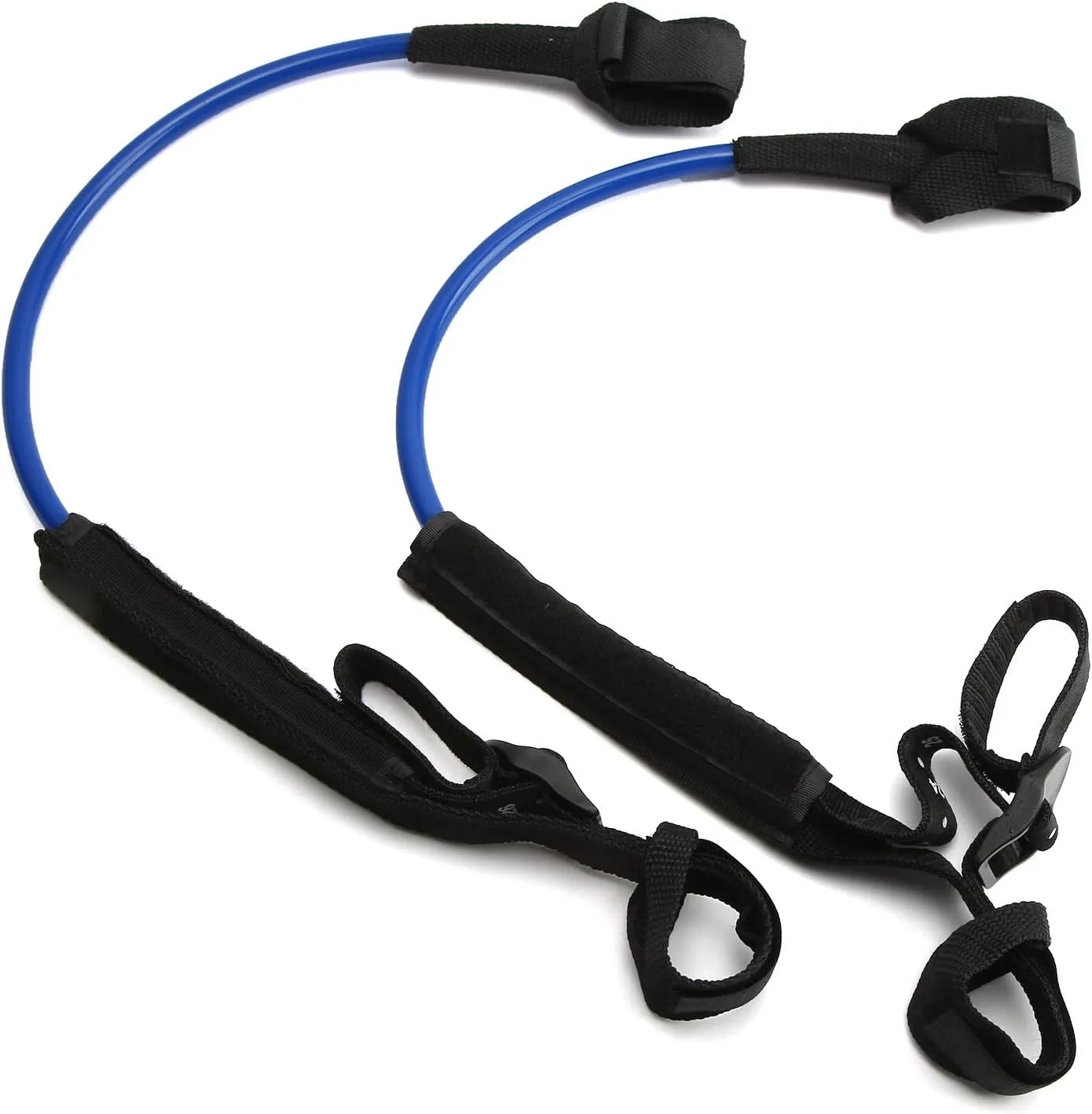 EVTSCAN 1 Pair Adjustable Surf Board Leashes, 22 to 28 Inch, 10 mm TPU Strap for Shortboard, Skimboard, Fishboard, Longboard, Paddleboard, SUP Replacement Leg Rope