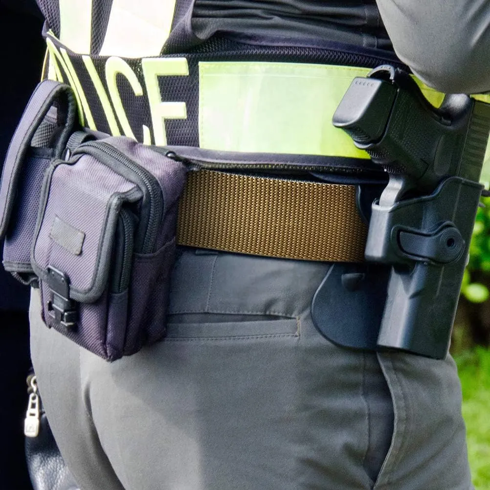 FAIRWIN Tactical Belt, Military Style Webbing Riggers Web Gun Belt with Heavy-Duty Quick-Release Metal Buckle