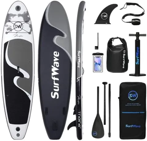Inflatable Stand Up Paddle Board, Premium Accessories,Good Stability & Water Resistance,Fast Speed,All-Purpose Travel Board for All Skill Levels