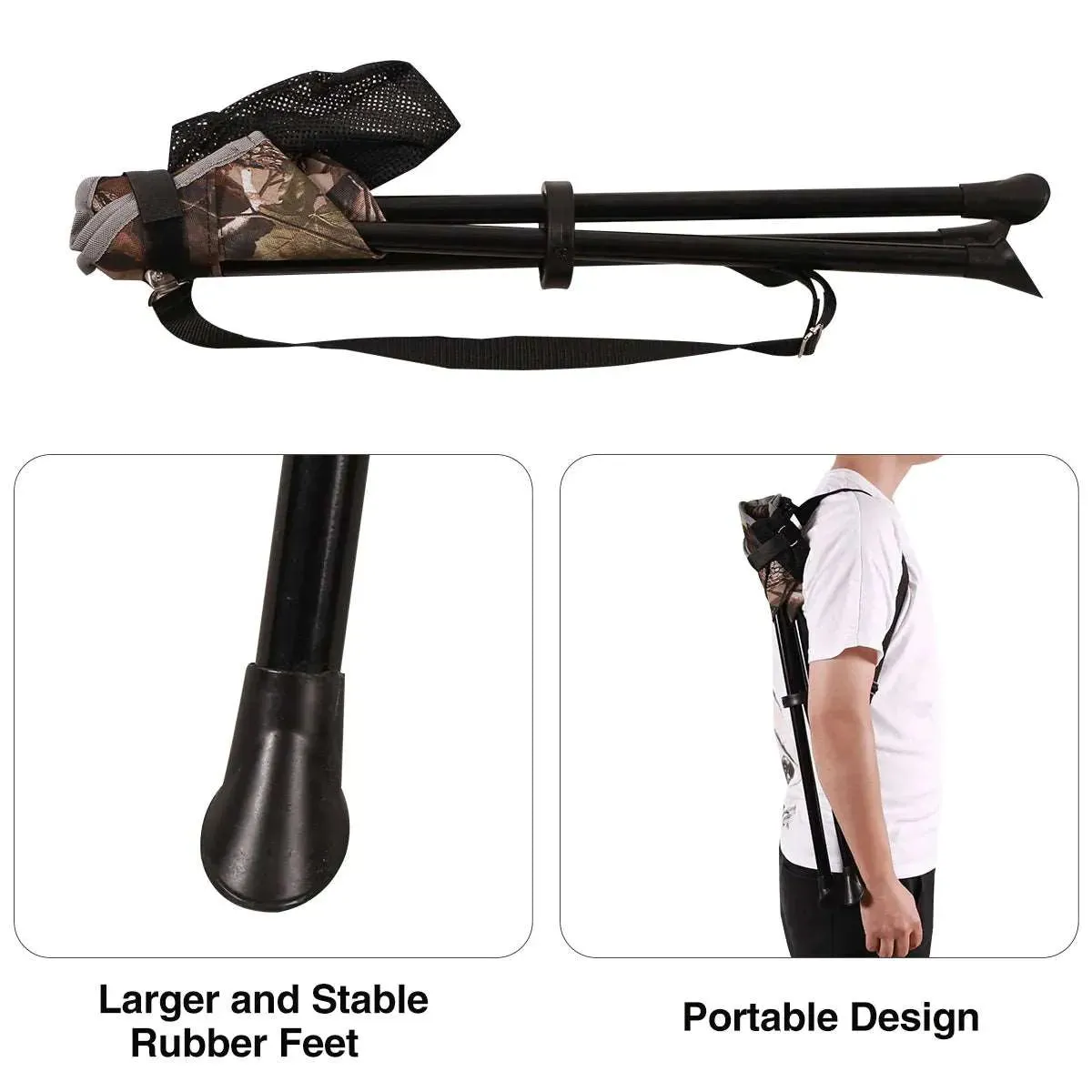 Lightweight 3 Legged Tripod Camp Stool
