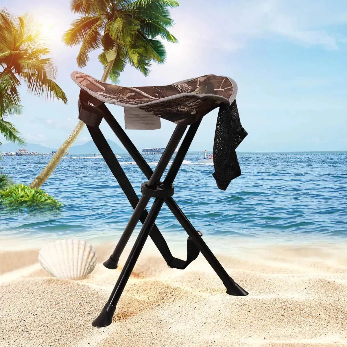 Lightweight 3 Legged Tripod Camp Stool