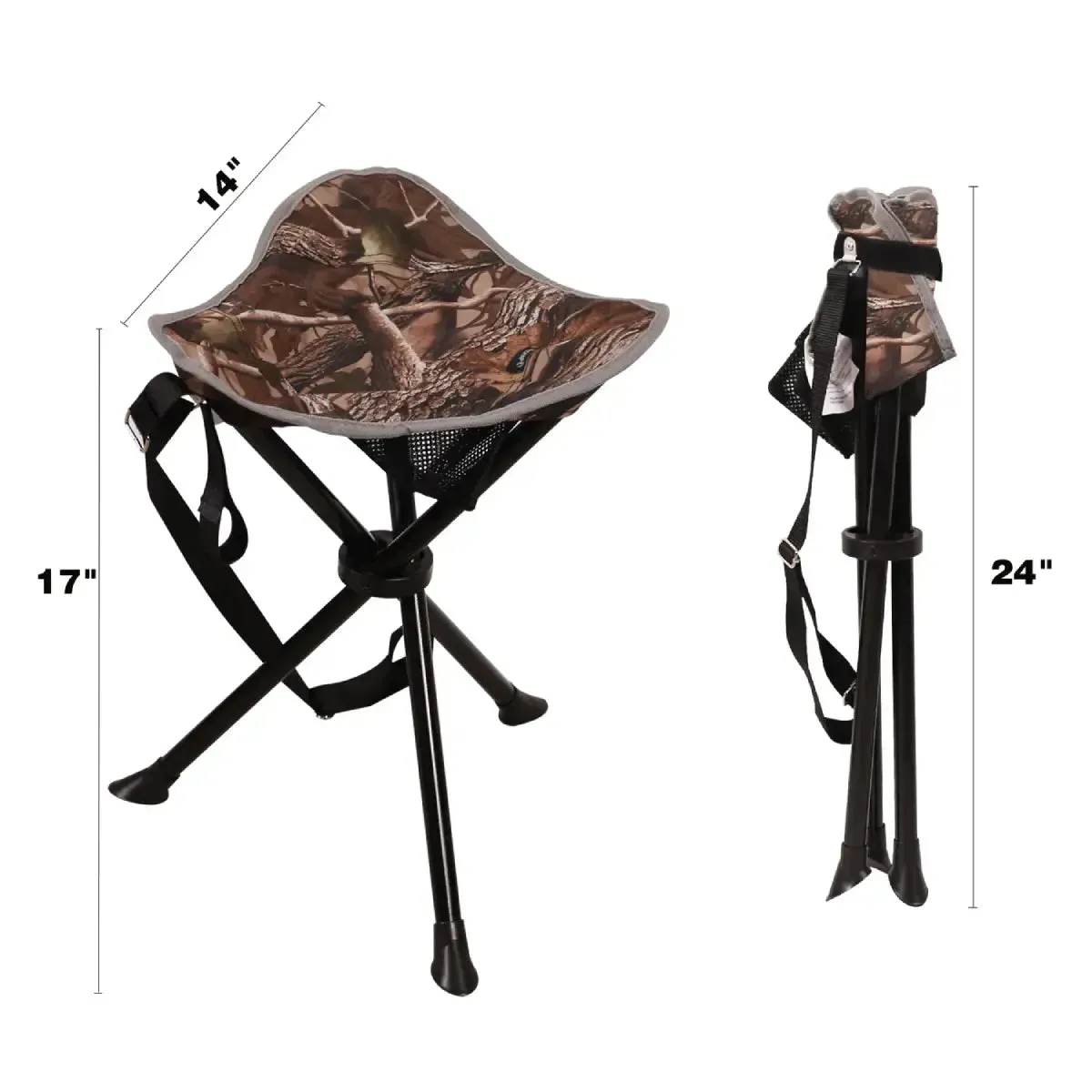 Lightweight 3 Legged Tripod Camp Stool