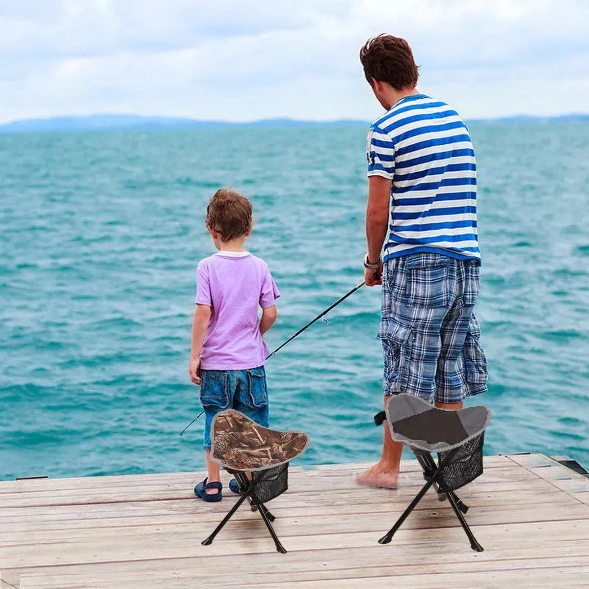 Lightweight 3 Legged Tripod Camp Stool