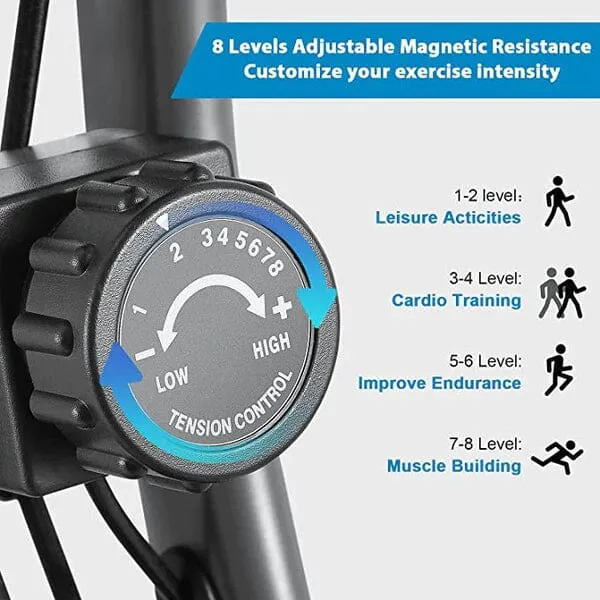 Maxkare MK-4012 Exercise Bike with Arm Resistance Bands