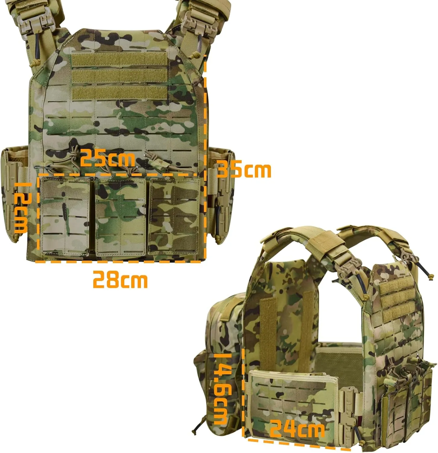 Nylon Fabric tactical suit Quick Release Vest with Hydration Backpack and Triple Tool Pouch