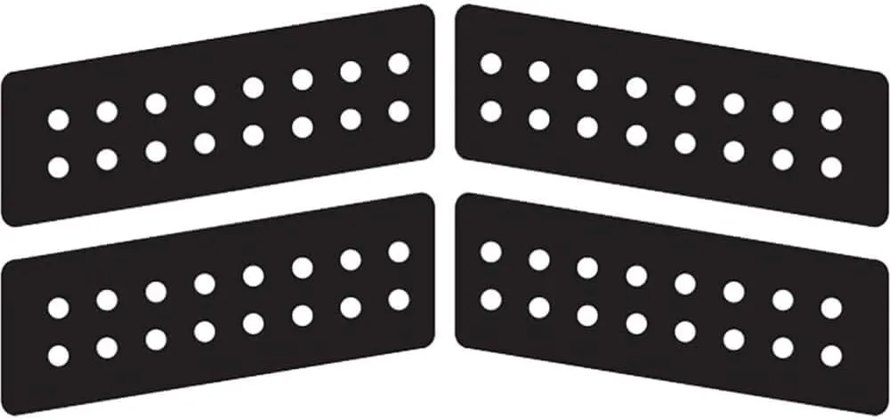 Ocean & Earth Boomerang 4 Piece Black Surfboard Traction Pad - 4 Piece