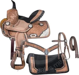 Premium Leather Western Barrel Racing Adult Horse Saddle Tack Size 10" to18 inches Seat Available M14