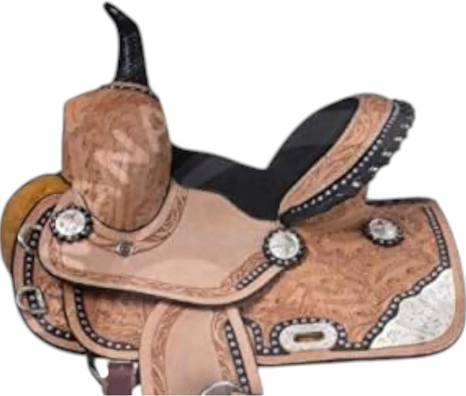 Premium Leather Western Barrel Racing Adult Horse Saddle Tack Size 10" to18 inches Seat Available M14