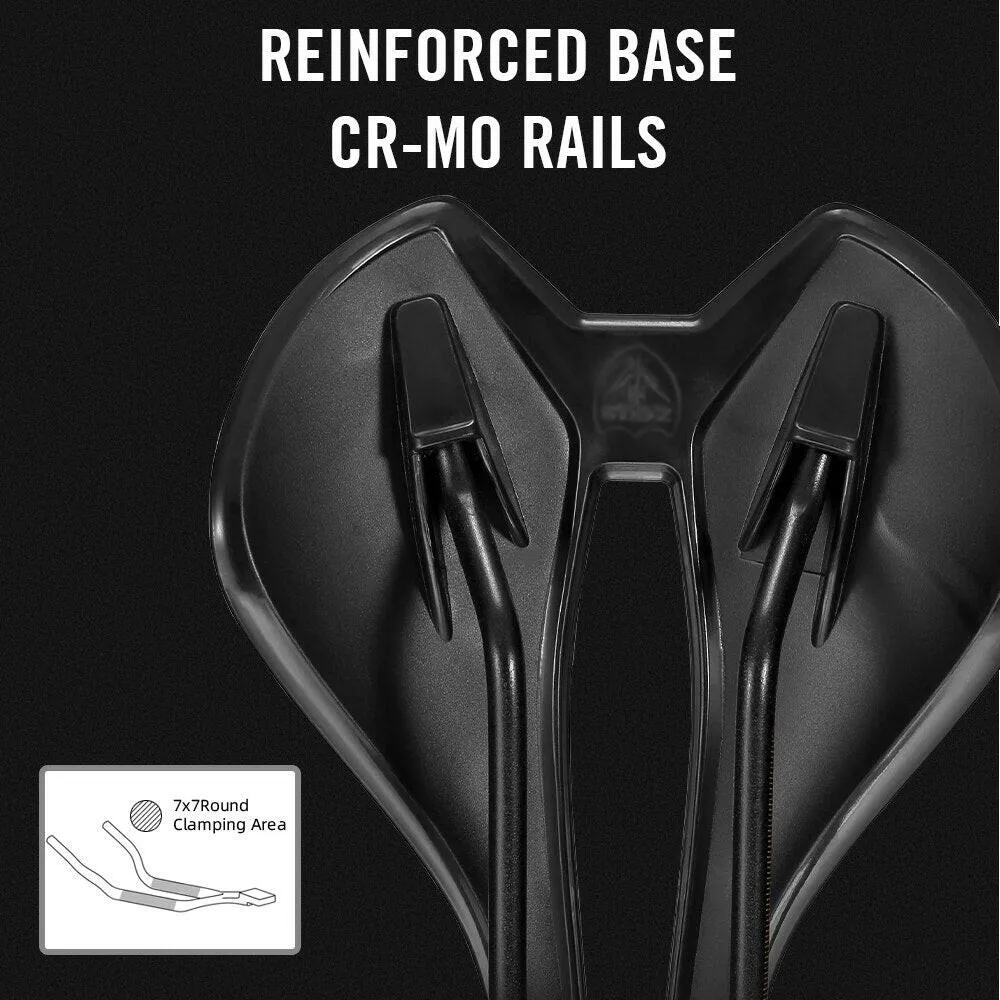 RYET Bike Saddle Ultralight Leather Road MTB Racing PU Fiber Soft Bicycle Seat Cushion  CR-MO RAIL 7*7 Cycling Seating Parts