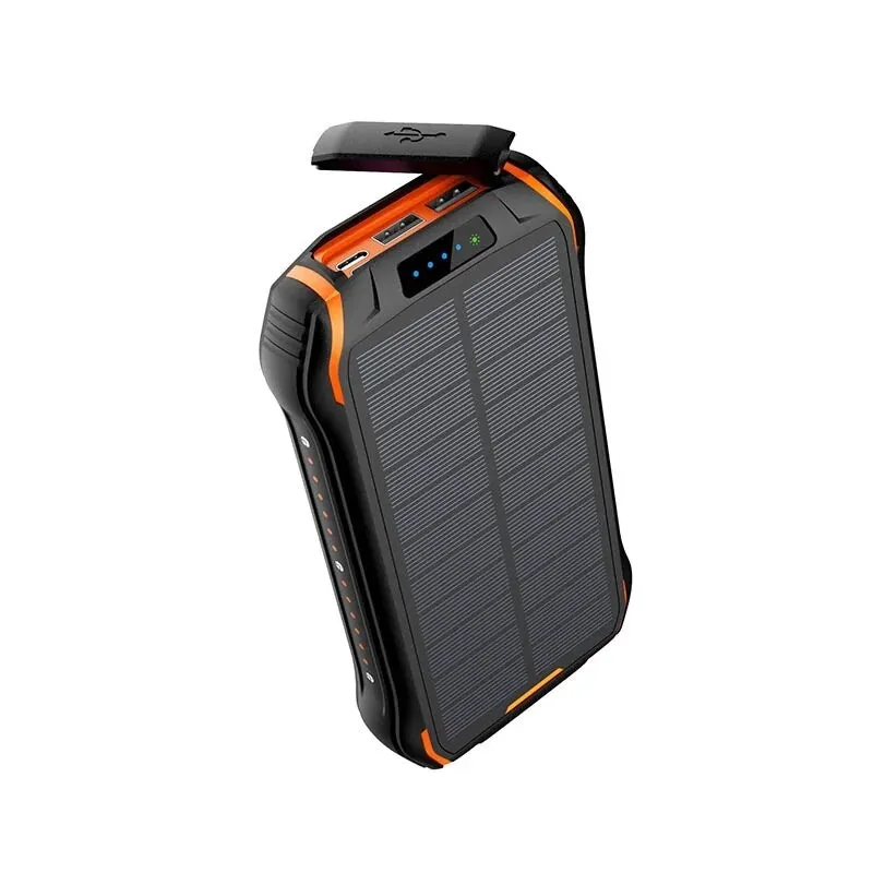 Solar-Powered Wireless Charging Power Bank for Phones | 26800mAh | 18 LED Flash light