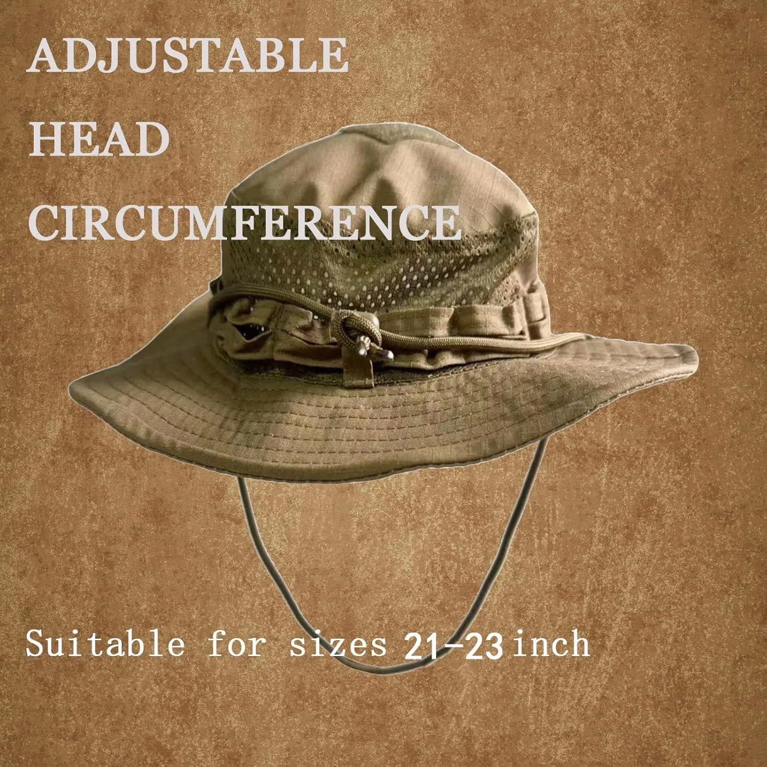 Sun Hat Breathable Boonie Hats for Men Women Fishing Safari Bucket Hat Cap Hunting Outdoor Hiking Camping