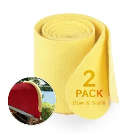 The Felt Store Kevlar Felt Skid Plates for Canoes - Excellent Cut & Abrasion Resistance, Protect Bow & Stern, Kayak Accessory for Canoe & Boat Protection, 2 Pieces