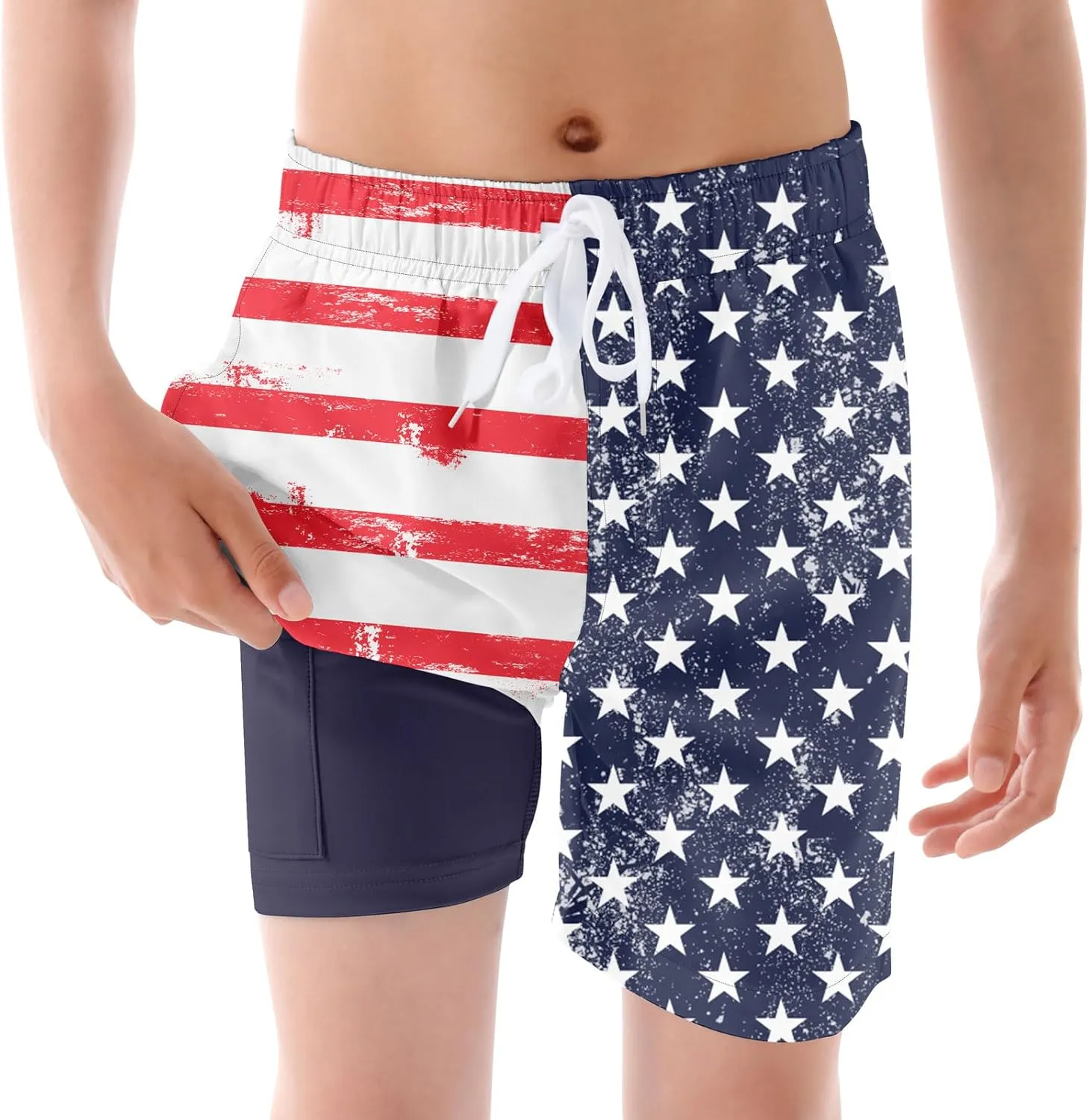 UNICOMIDEA Boys Swim Trunks Compression Liner Swimming Shorts Quick Dry Boxer Brief Swimwear 7-20 Years Bathing Suit