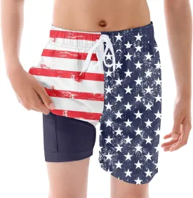 UNICOMIDEA Boys Swim Trunks Compression Liner Swimming Shorts Quick Dry Boxer Brief Swimwear 7-20 Years Bathing Suit