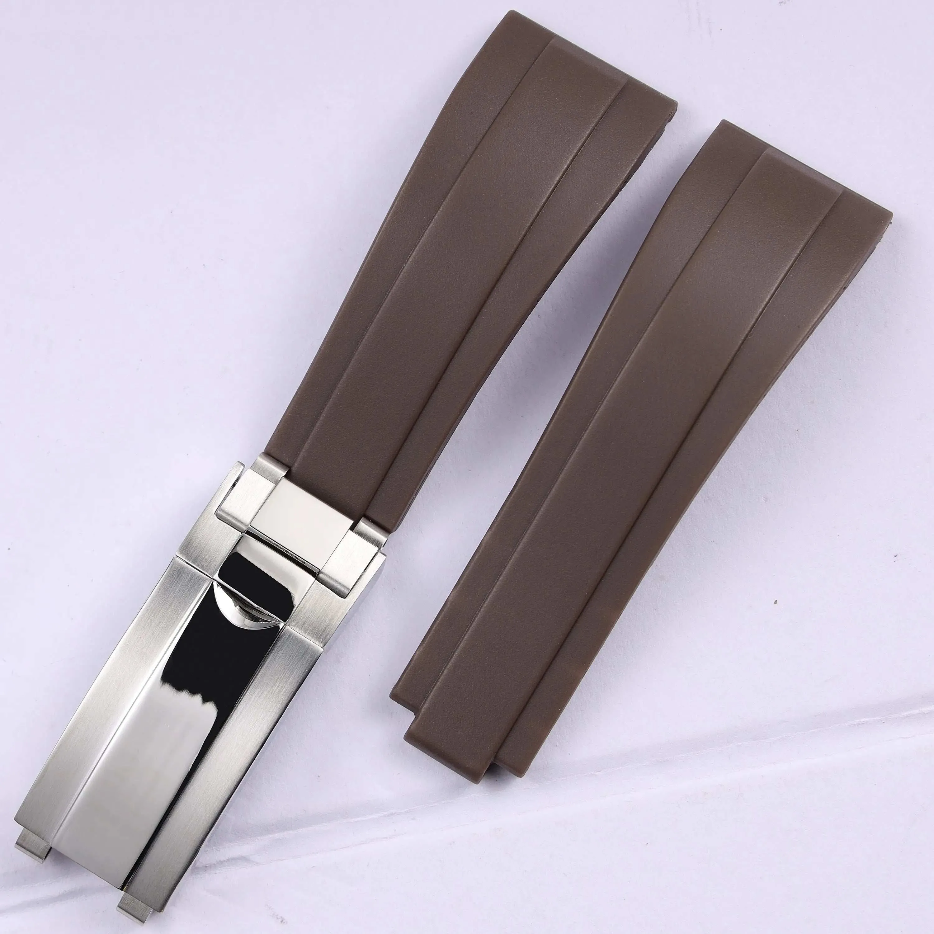 VivaStraps 20mm Glide Lock Micro-Adjust Rubber Watchband