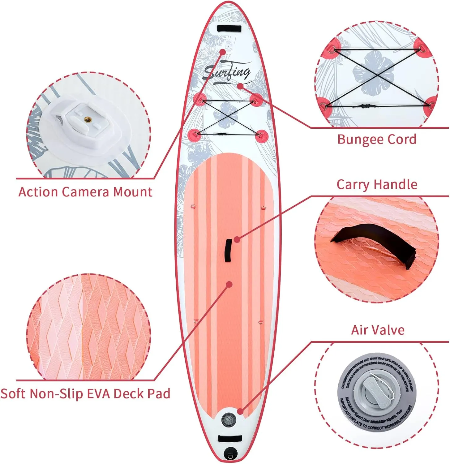 YUSING Inflatable Stand Up Paddle Board with Kayak Seat, Non-Slip Deck SUP Paddle Board with Premium Kayak, Portable Standing Boat for Youth & Adult